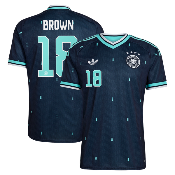 Maillot Extérieur Allemagne 26 avec flocage Brown 18