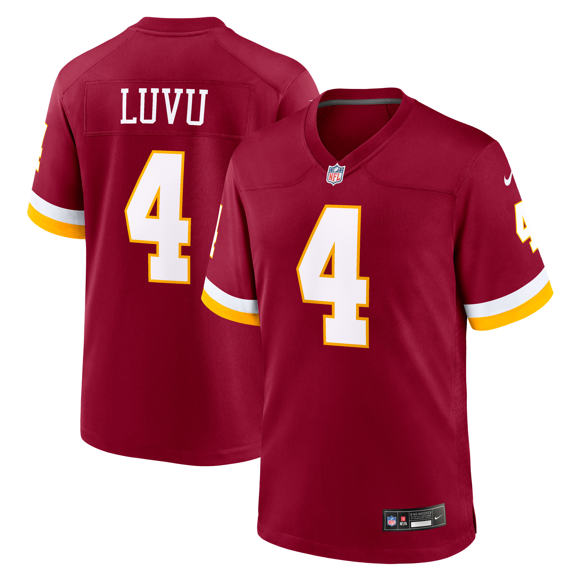 Camiseta Nike Game de la 1ª equipación del Washington Commanders - Borgoña - Frankie Luvu - Hombre