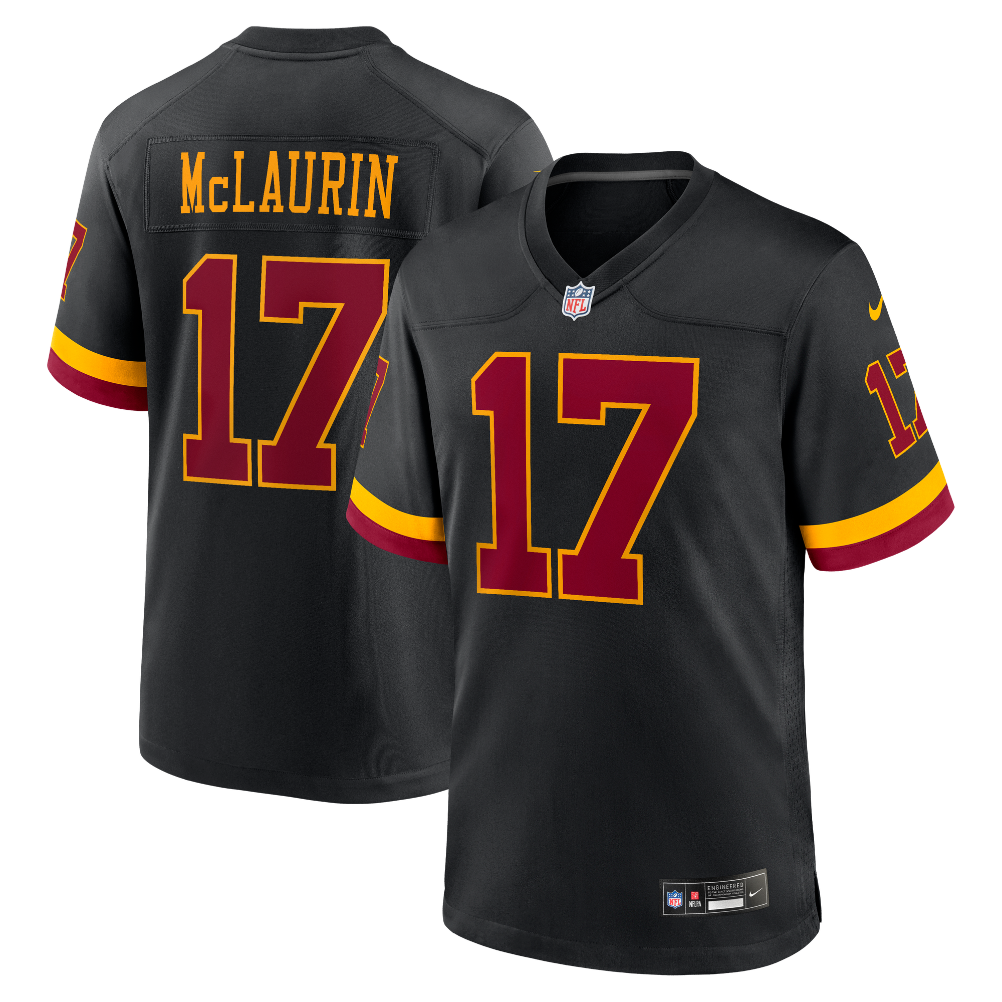 Camiseta Nike Game de la 3ª equipación del Washington Commanders - Negro - Terry McLaurin - Hombre