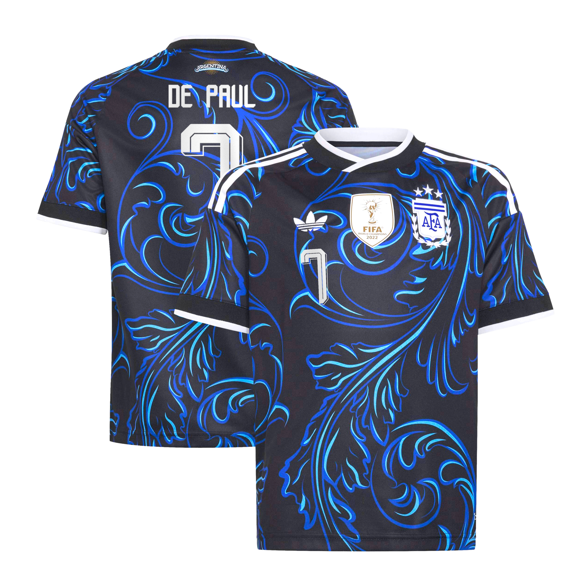 Maillot Extérieur Argentine adidas 26 - Enfant avec flocage De Paul 7