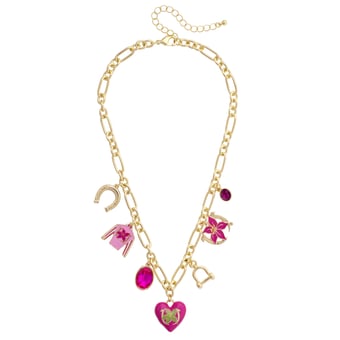 CANVAS Style Kentucky Derby Stargazer Jockey 18K Gold-Plated Charm Necklace