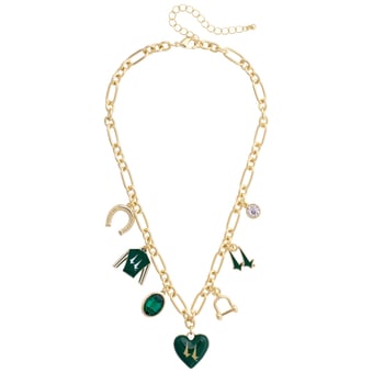 CANVAS Style Churchill Downs  Jockey 18K Gold-Plated Charm Necklace