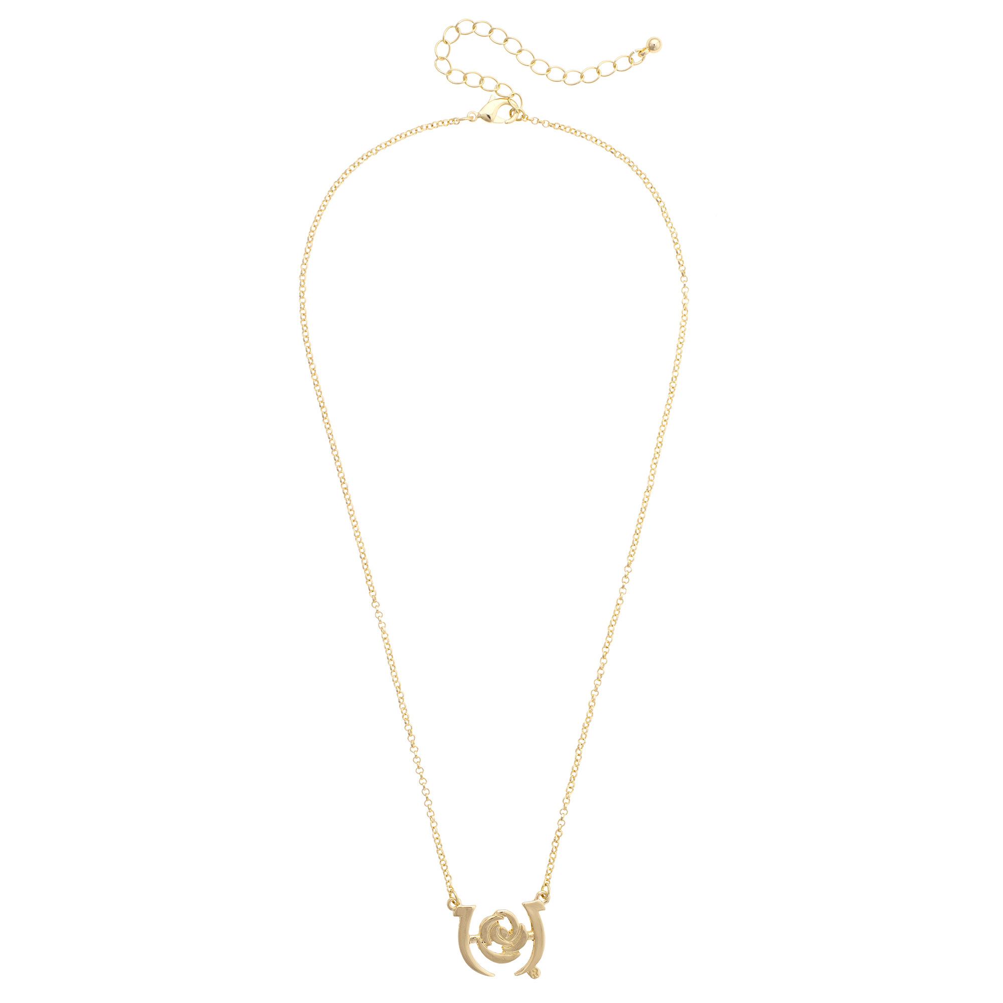 CANVAS Style Kentucky Derby  18k Gold-Plated Logo Outline Necklace