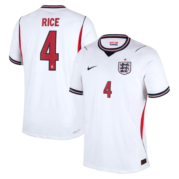 Maillot Domicile Match Angleterre Nike Aero-FIT 2026 avec flocage Rice 4