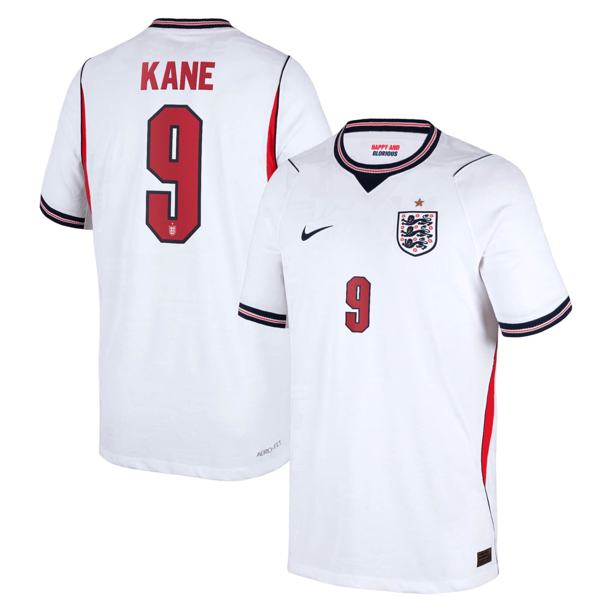 Maillot Domicile Match Angleterre Nike Aero-FIT 2026 - Enfant avec flocage Kane 9
