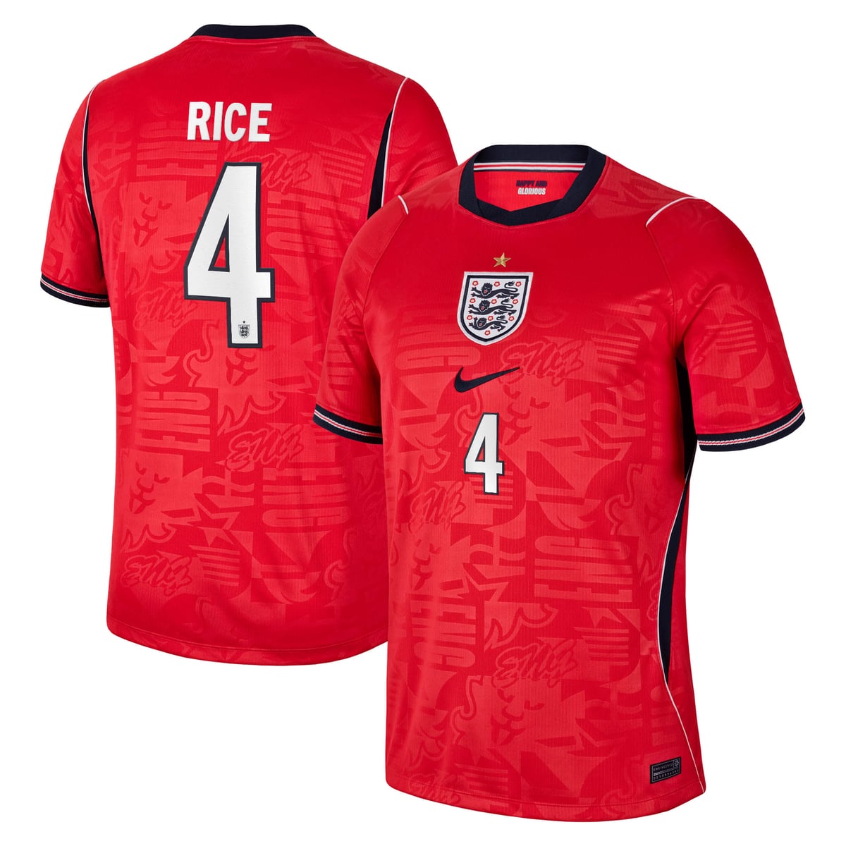 Maillot Extérieur Stadium Angleterre Nike 2026 avec flocage Rice 4
