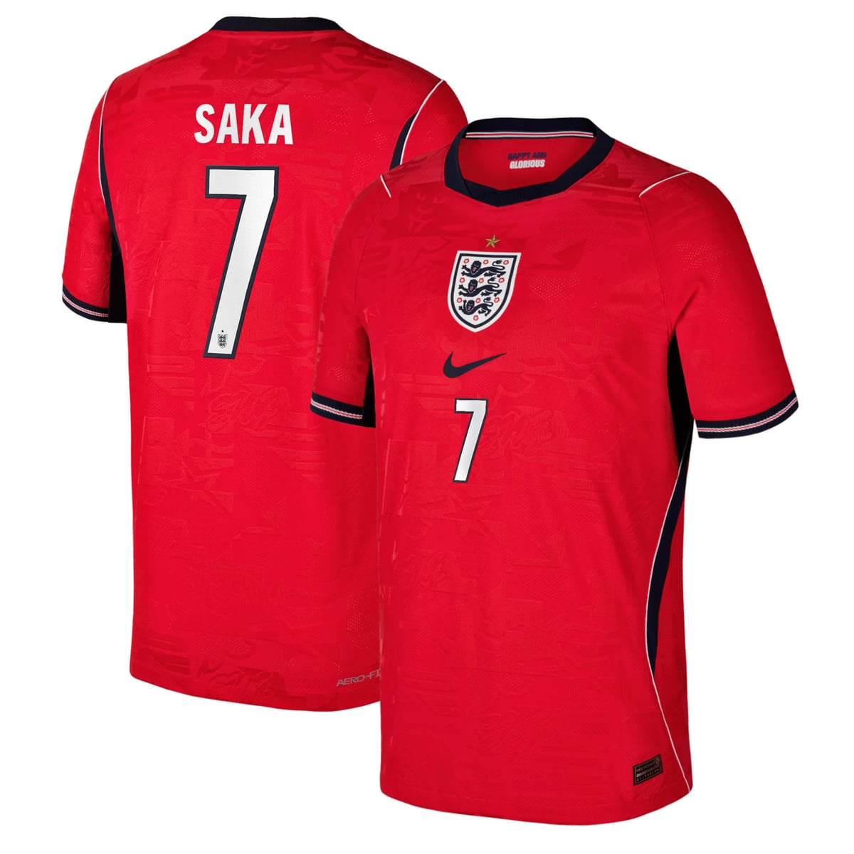 Maillot Extérieur Match Angleterre Nike Aero-FIT 2026 - Enfant avec flocage Saka 7