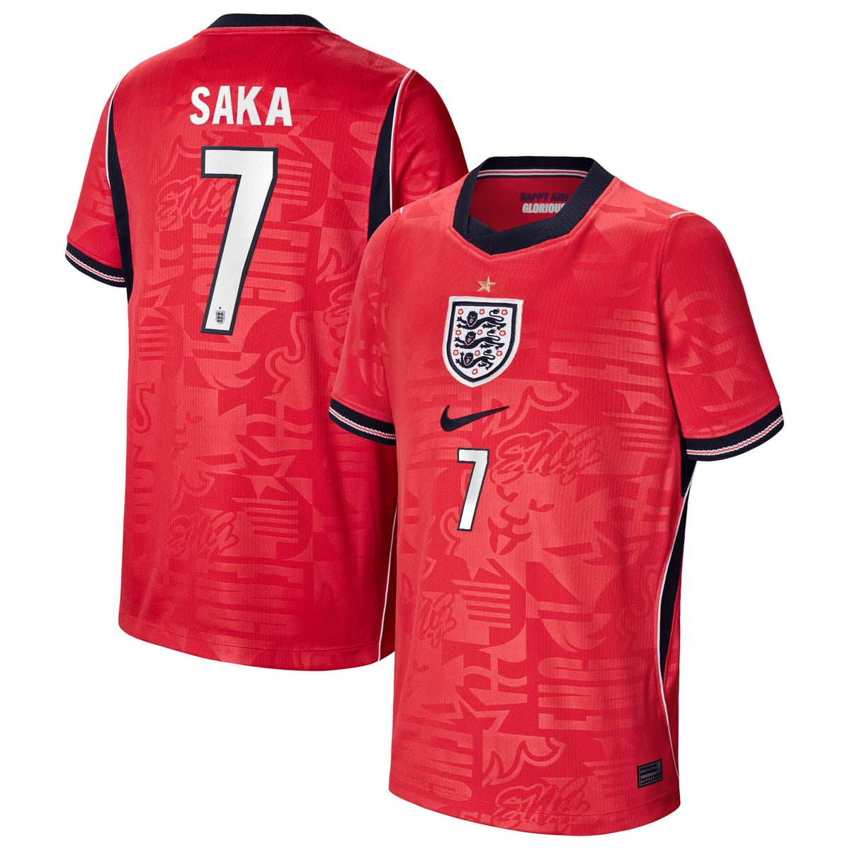 Maillot Extérieur Stadium Angleterre Nike 2026 - Enfant avec flocage Saka 7