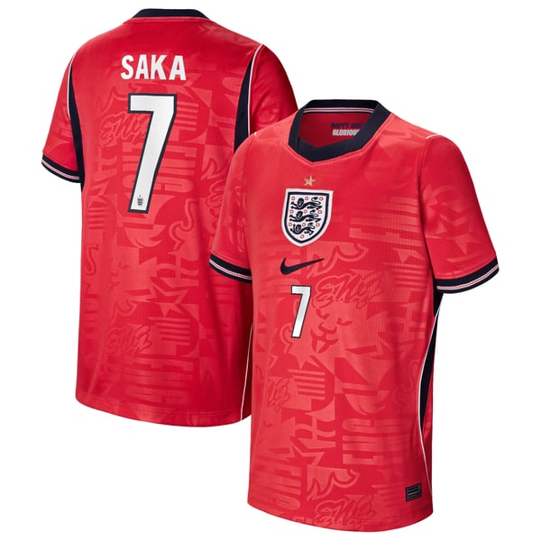 Maillot Extérieur Stadium Angleterre Nike 2026 - Enfant avec flocage Saka 7