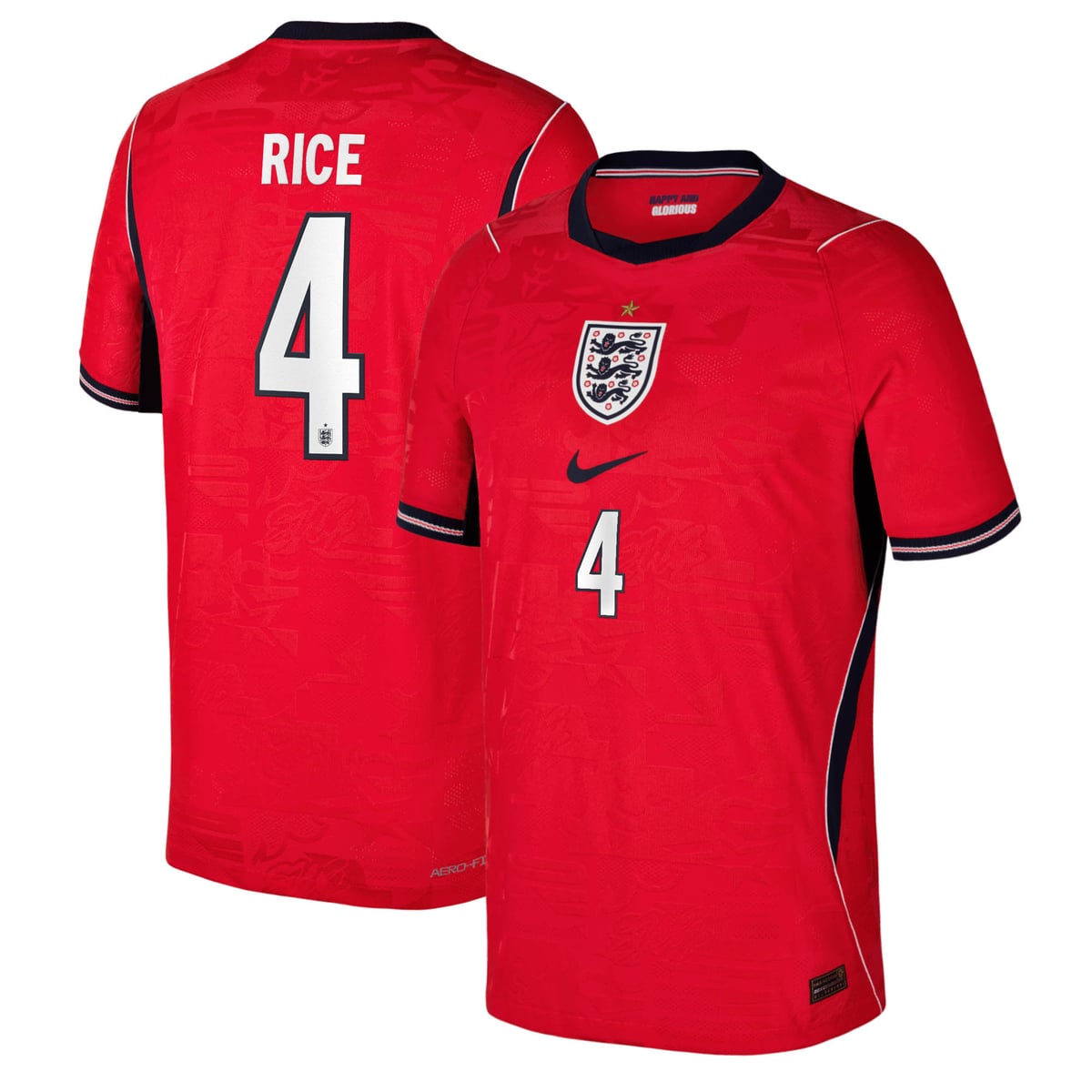 Maillot Extérieur Match Angleterre Nike Aero-FIT 2026 - Enfant avec flocage Rice 4