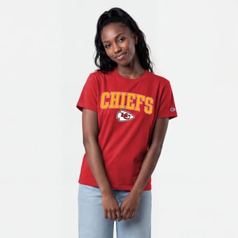 Women's Champion Red Kansas City Chiefs Arched Over Logo T-Shirt