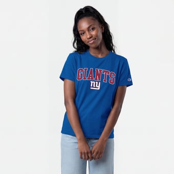 Women's Champion Royal New York Giants Arched Over Logo T-Shirt