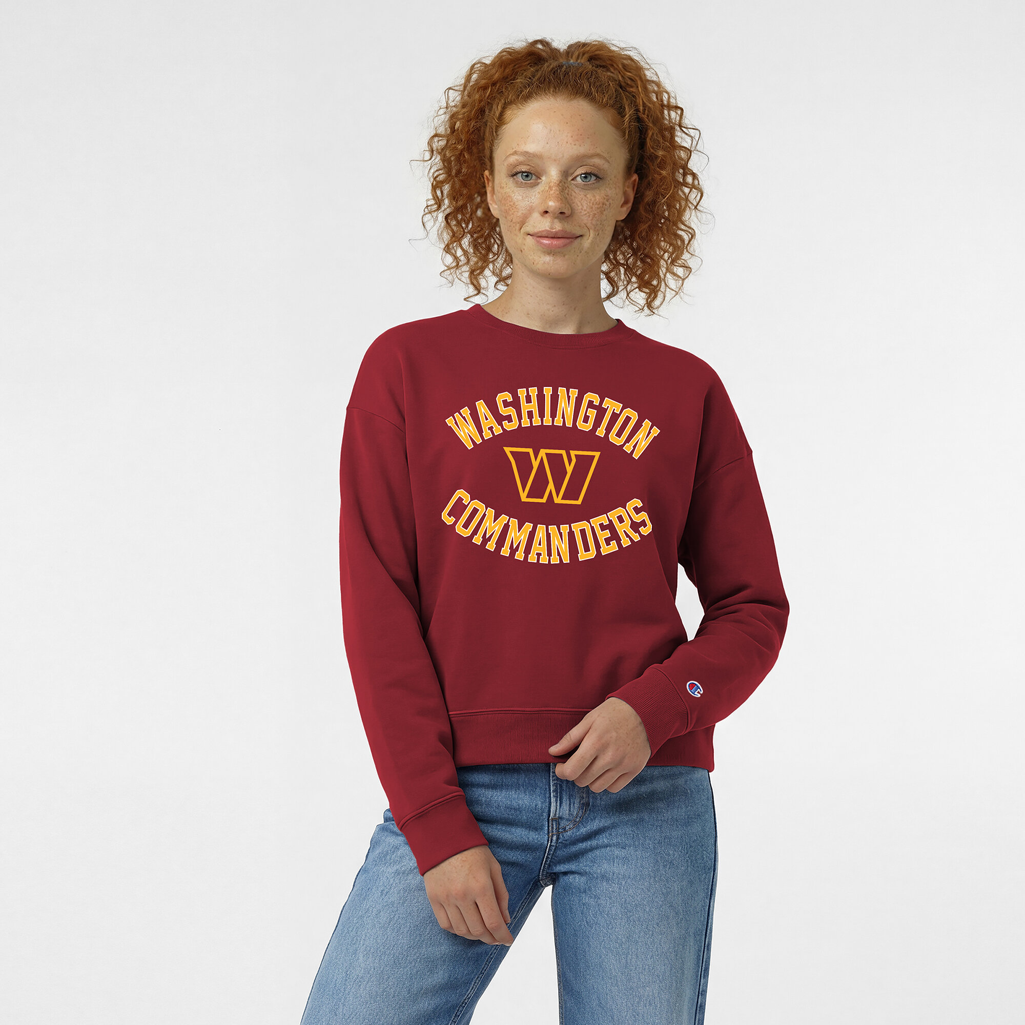 Champion Women's Washington Commanders Graphic Long-Sleeve Crewneck Sweatshirt - Burgundy