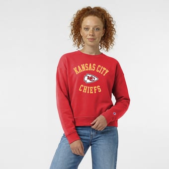 Women's Champion  Red Kansas City Chiefs Heart & Soul Powerblend Sweatshirt