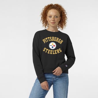 Women's Champion  Black Pittsburgh Steelers Heart & Soul Powerblend Sweatshirt