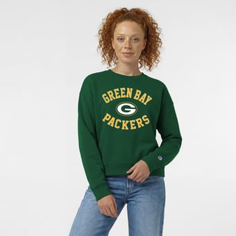 Women's Champion  Green Green Bay Packers Heart & Soul Powerblend Sweatshirt
