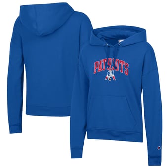 Women's Champion  Royal New England Patriots Powerblend Hoodie