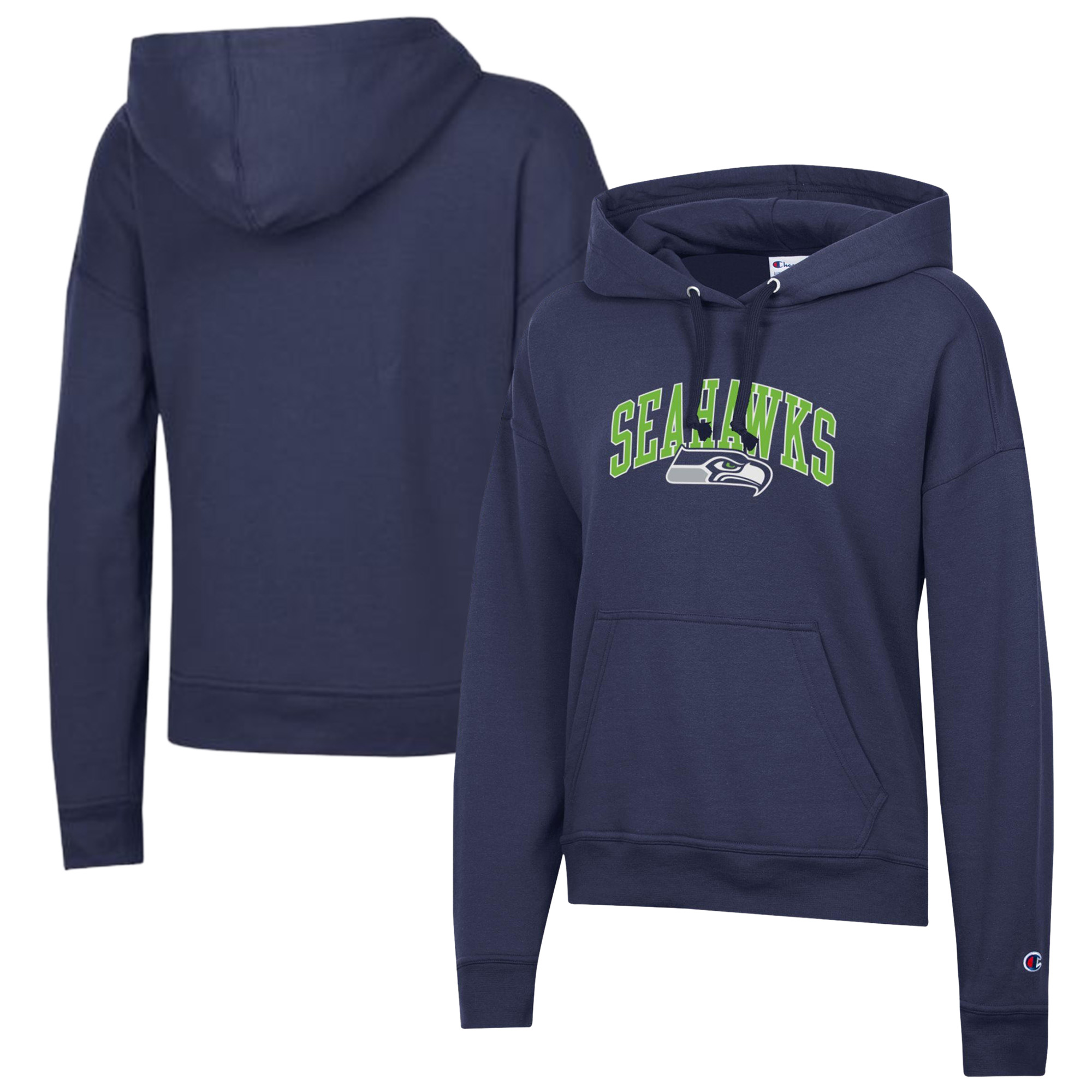 Champion Women's College Navy Seattle Seahawks Powerblend Hoodie - College Navy