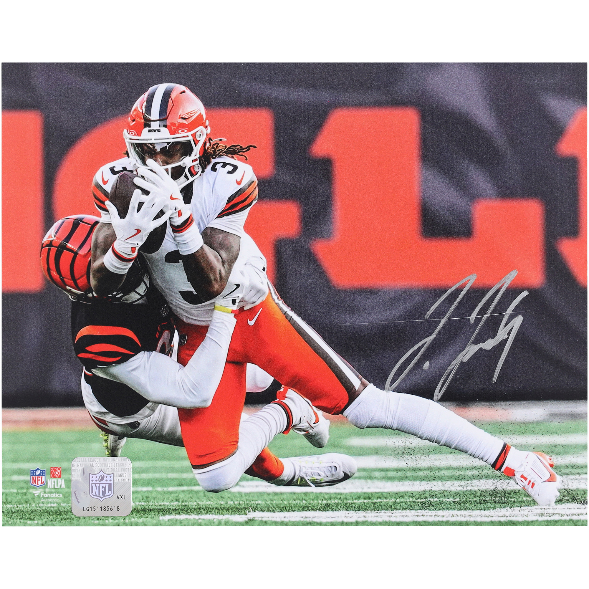 Jerry Jeudy Cleveland Browns Autographed 8" x 10" Diving Catch Photograph