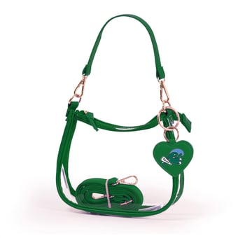 Tulane Green Wave Clara Purse with Heart Charm