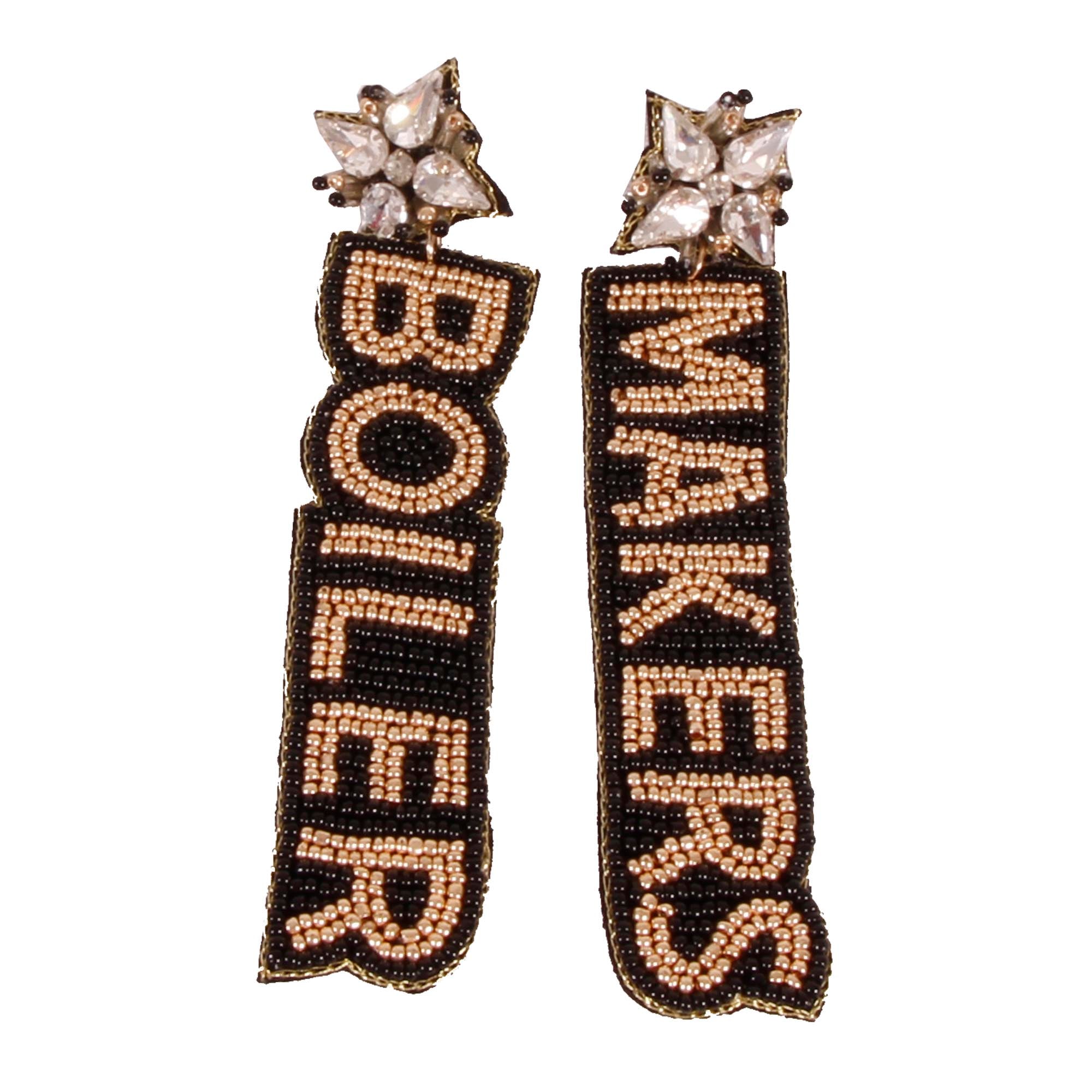 Purdue Boilermakers Beaded Earrings
