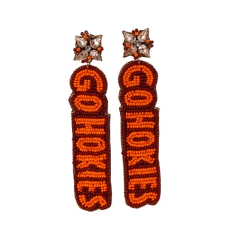 Virginia Tech Hokies Beaded Earrings