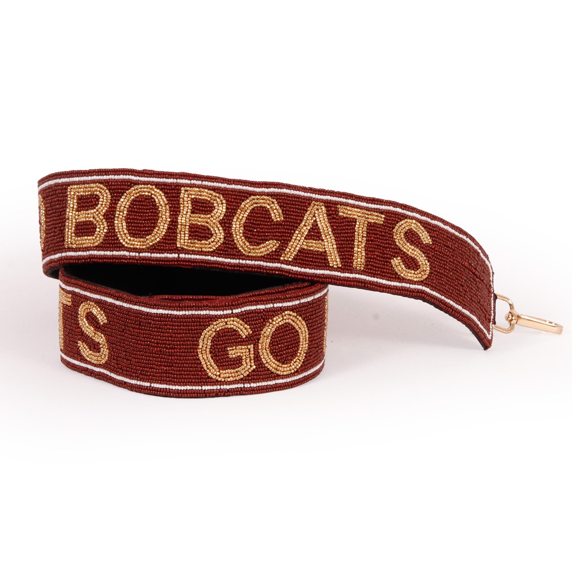 Texas State Bobcats Beaded Purse Strap