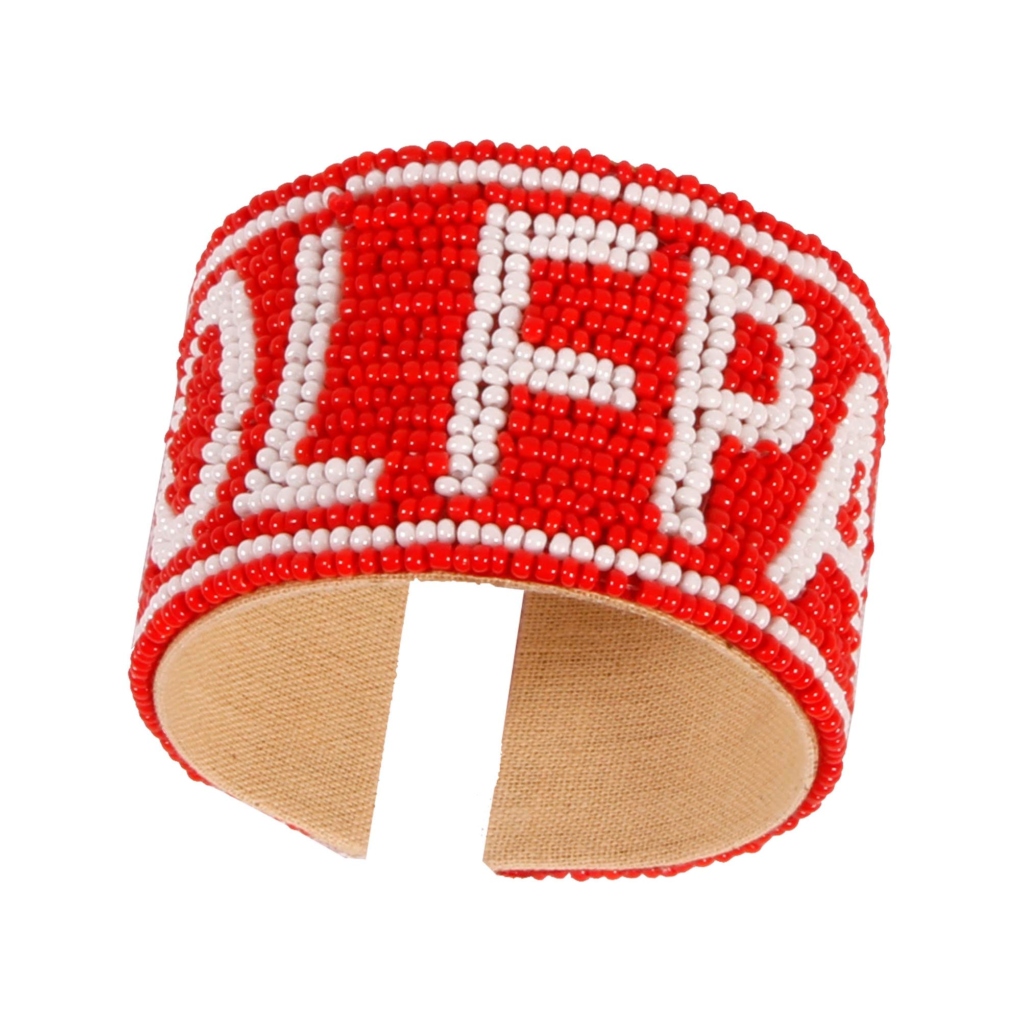 NC State Wolfpack Beaded Cuff Wristlet