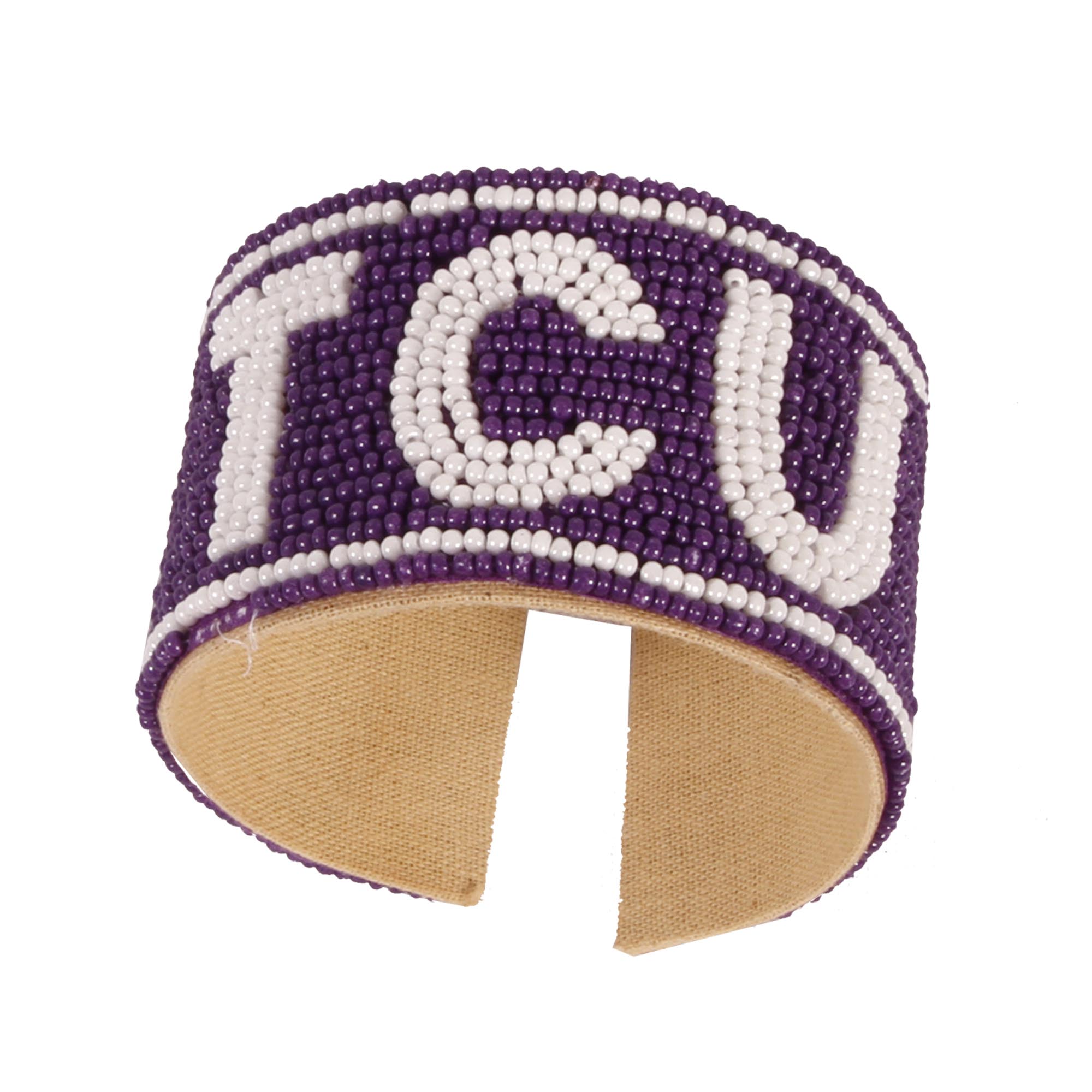 TCU Horned Frogs Beaded Cuff Wristlet