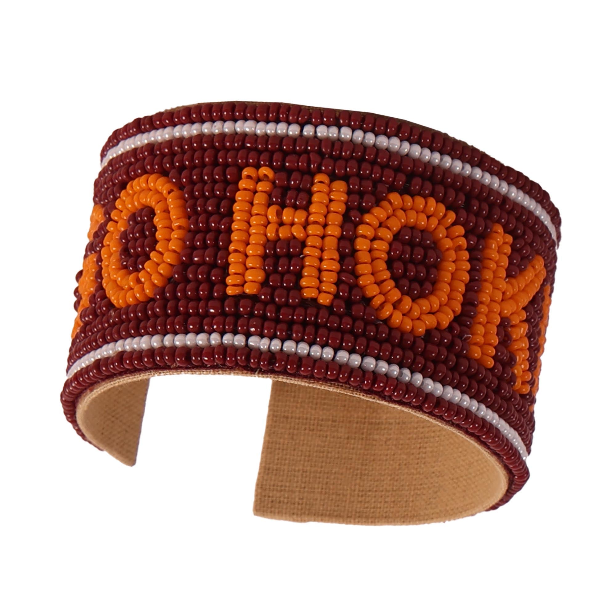 Virginia Tech Hokies Beaded Cuff Wristlet