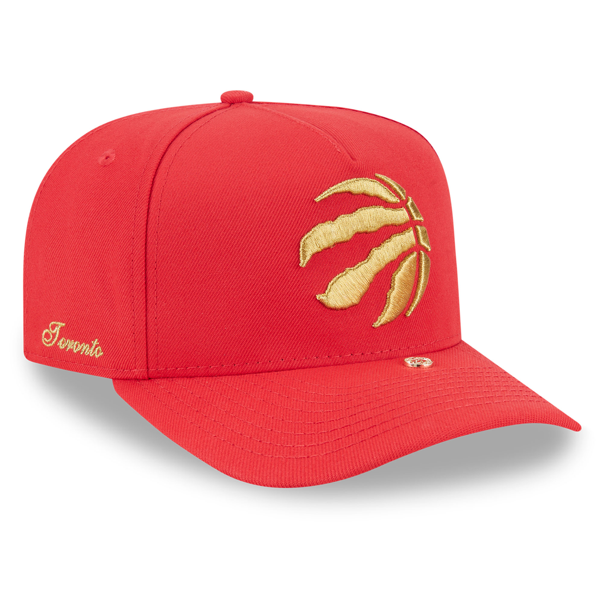 Men's New Era Red Toronto Raptors Injection Pin 9FIFTY A-Frame Snapback Hat