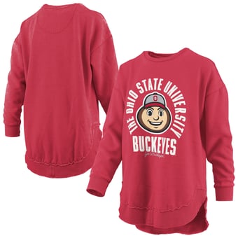 Women's Pressbox  Scarlet Ohio State Buckeyes Blitz Crewneck Sweatshirt