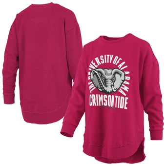 Women's Pressbox  Crimson Alabama Crimson Tide Blitz Crewneck Sweatshirt