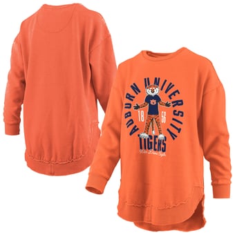 Women's Pressbox  Orange Auburn Tigers Blitz Crewneck Sweatshirt