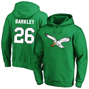 Men's Fanatics Saquon Barkley Kelly Green Philadelphia Eagles Big & Tall Name & Number Fleece Hoodie