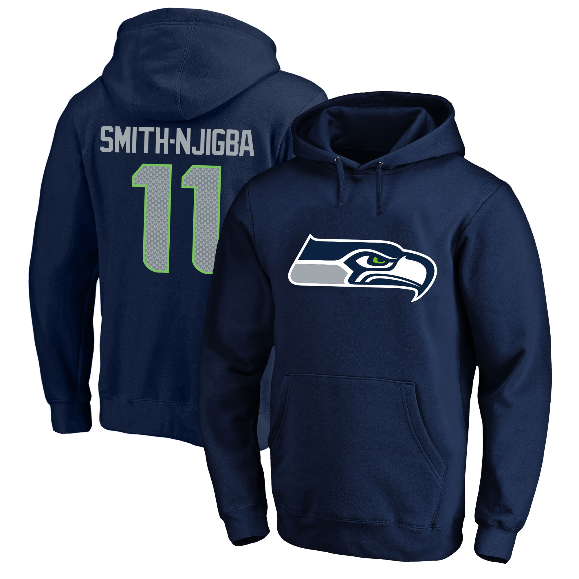 Fanatics Men's Jaxon Smith-Njigba College Navy Seattle Seahawks Big Tall Name & Number Fleece Hoodie - College Navy