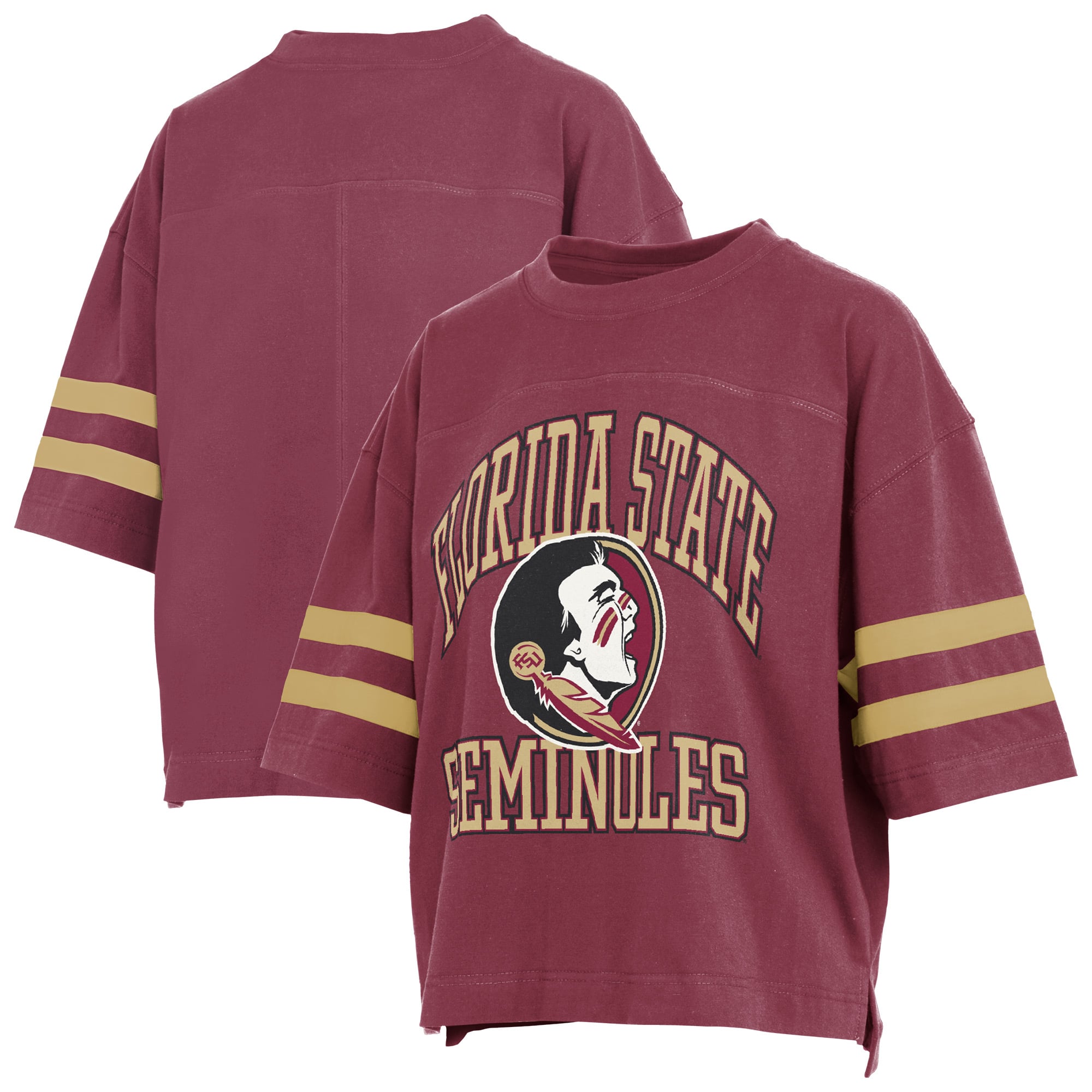 Women's Pressbox  Garnet Florida State Seminoles Wayne Tyler Cropped T-Shirt