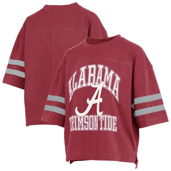Women's Pressbox  Crimson Alabama Crimson Tide Wayne Tyler Cropped T-Shirt