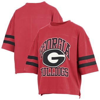Women's Pressbox  Red Georgia Bulldogs Wayne Tyler Cropped T-Shirt