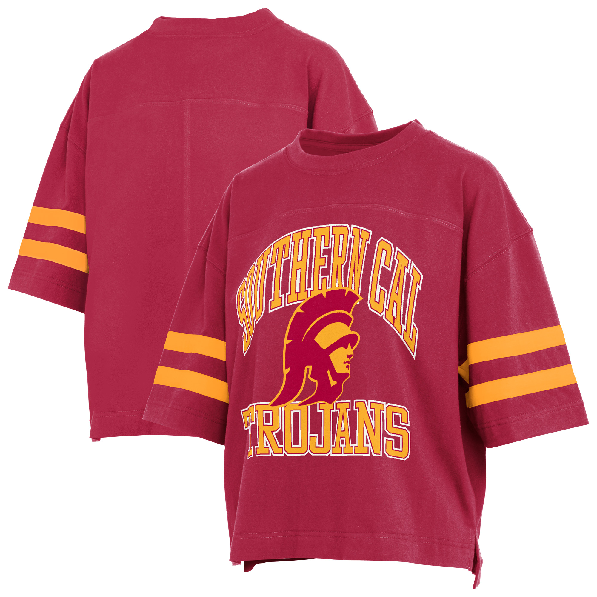 Women's Pressbox  Cardinal USC Trojans Wayne Tyler Cropped T-Shirt