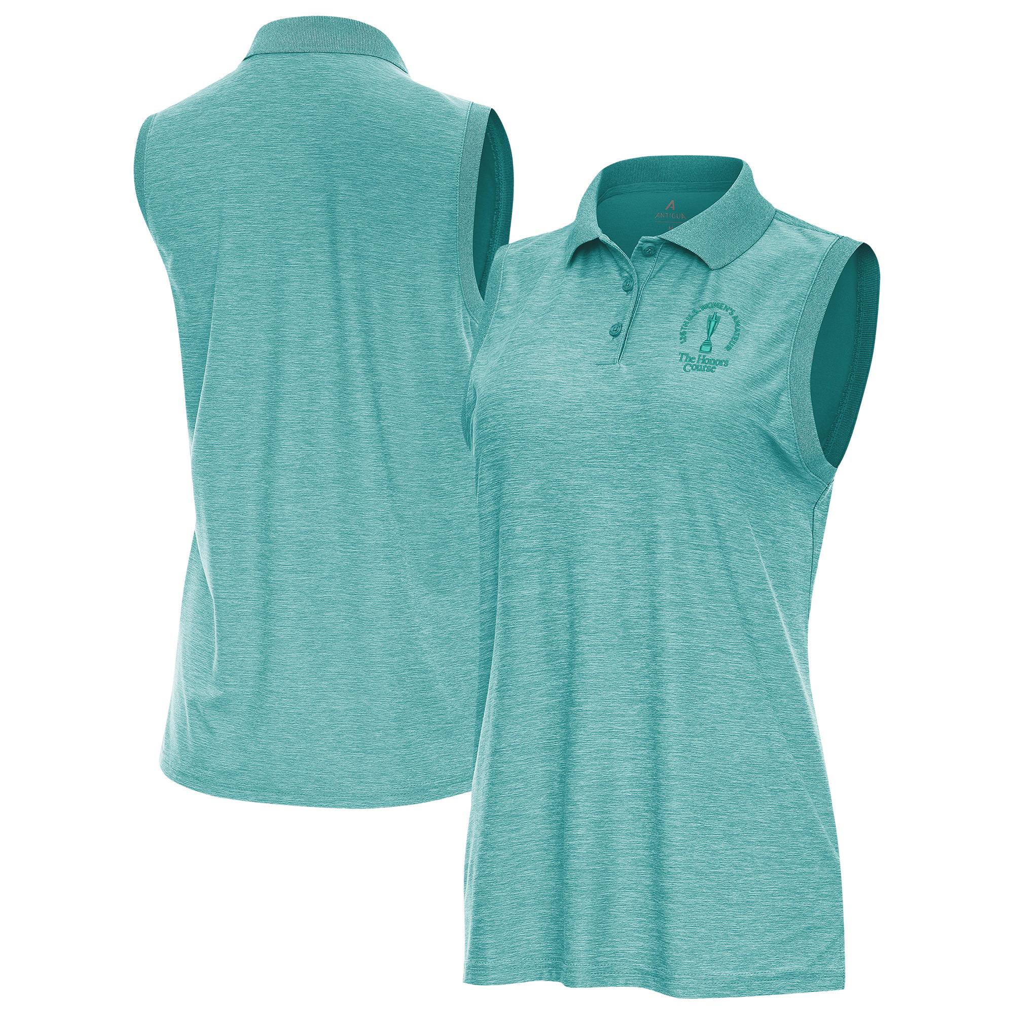 Women’s 2026 U.S. Women’s Amateur Antigua Aqua Recap Sleeveless Polo