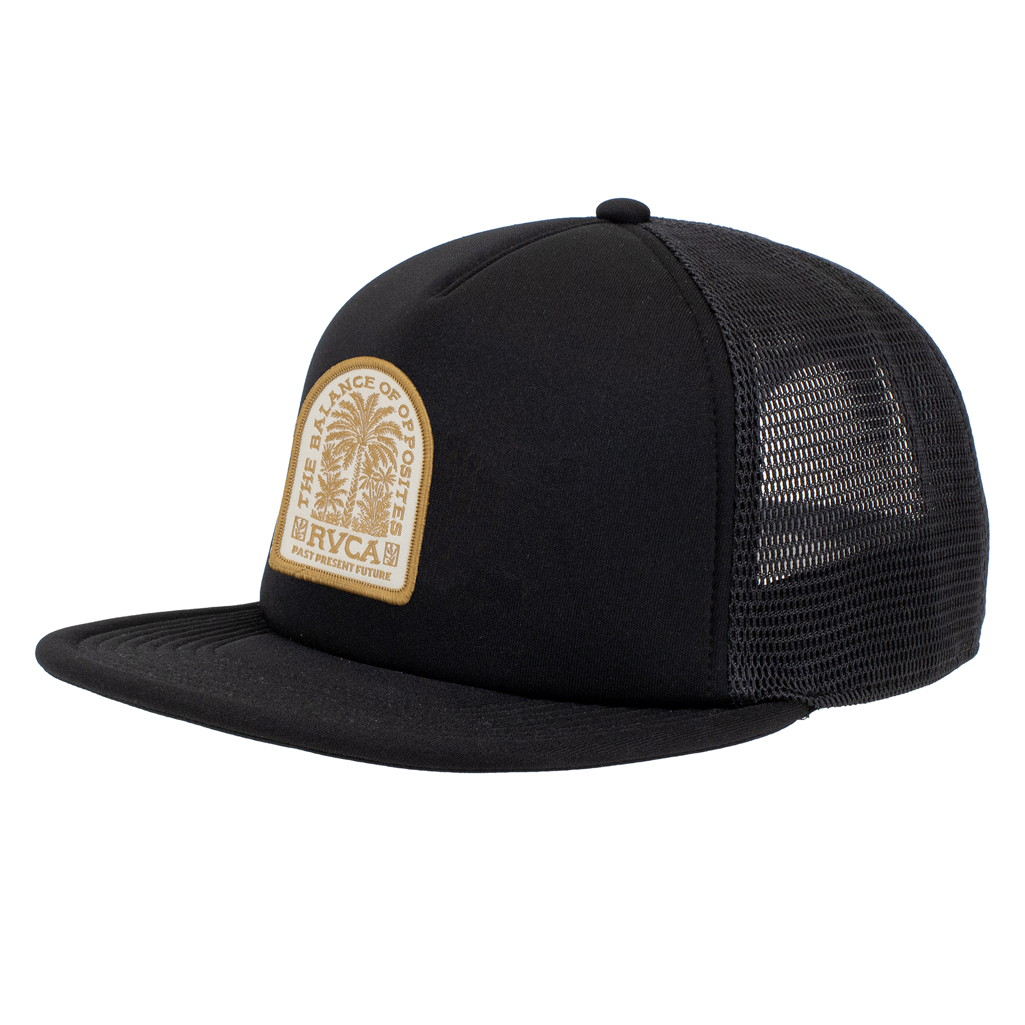 Men's RVCA Black Valley Palm Trucker Hat