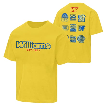 Rokit Williams Racing Heritage Champion Supersoft Washed T-Shirt - Yellow