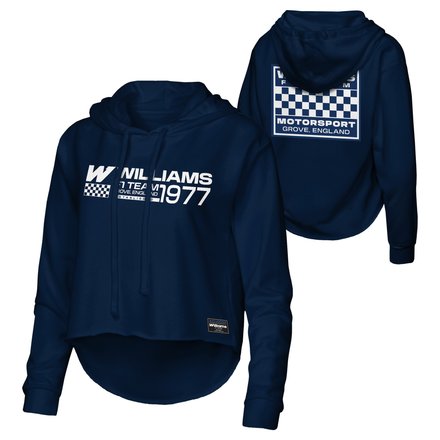 Rokit Williams Racing Spirit of 77 Cropped Hoodie - Navy - Womens