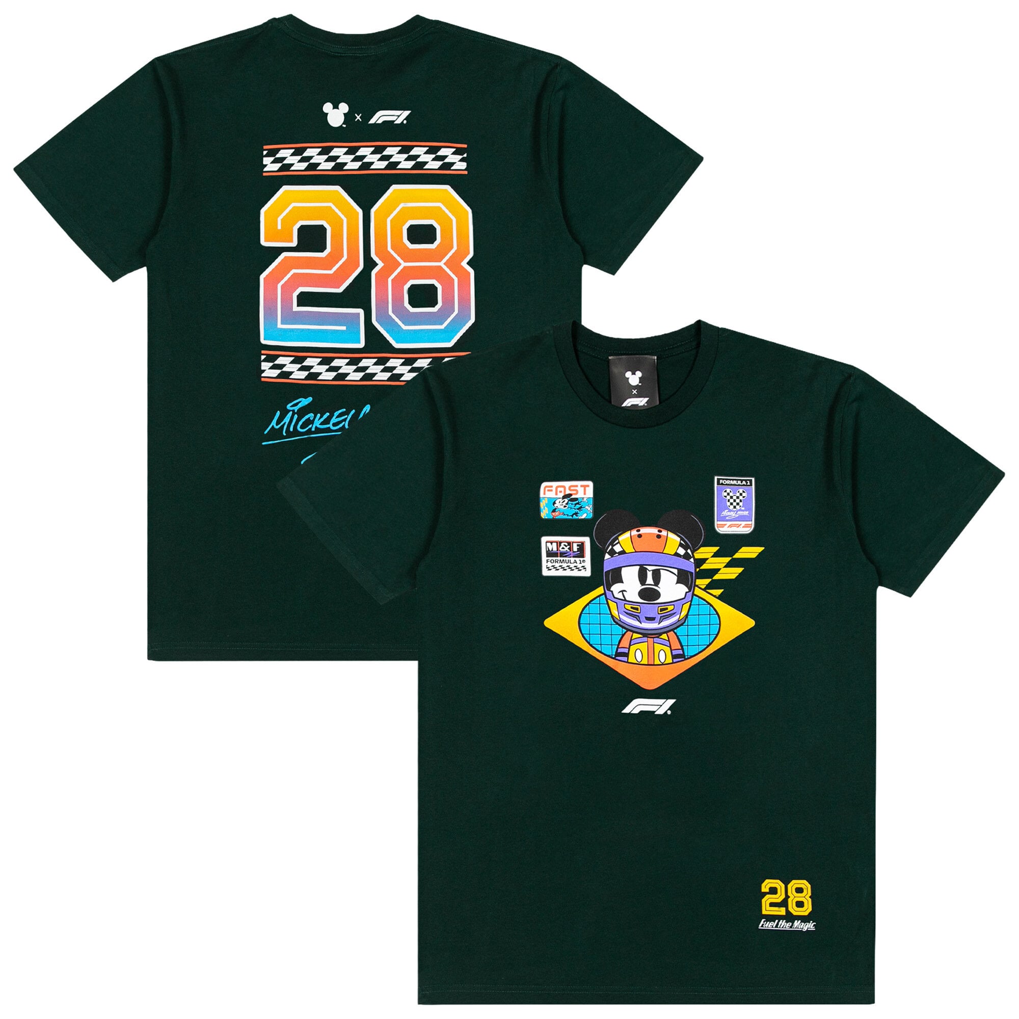 Formula 1 X Disney Mickey Helmet T-Shirt - Green