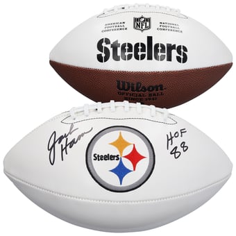 Jack Ham Pittsburgh Steelers Autographed Wilson White Panel Football with "HOF 88" Inscription