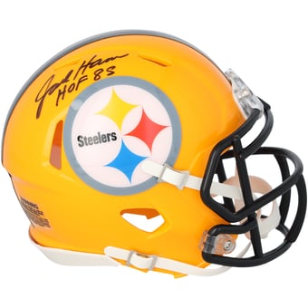 "Jack Ham Pittsburgh Steelers Autographed Gold Riddell Throwback Speed Mini Helmet with ""HOF 88"" Inscription"