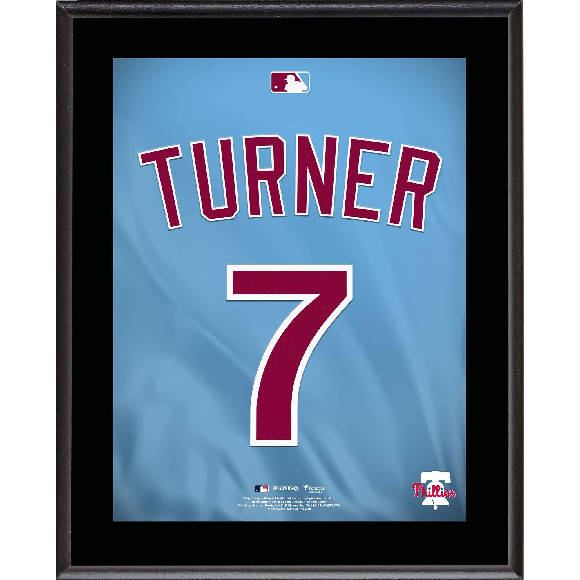 Trea Turner Philadelphia Phillies 10.5" x 13" Jersey Number Sublimated Player Plaque