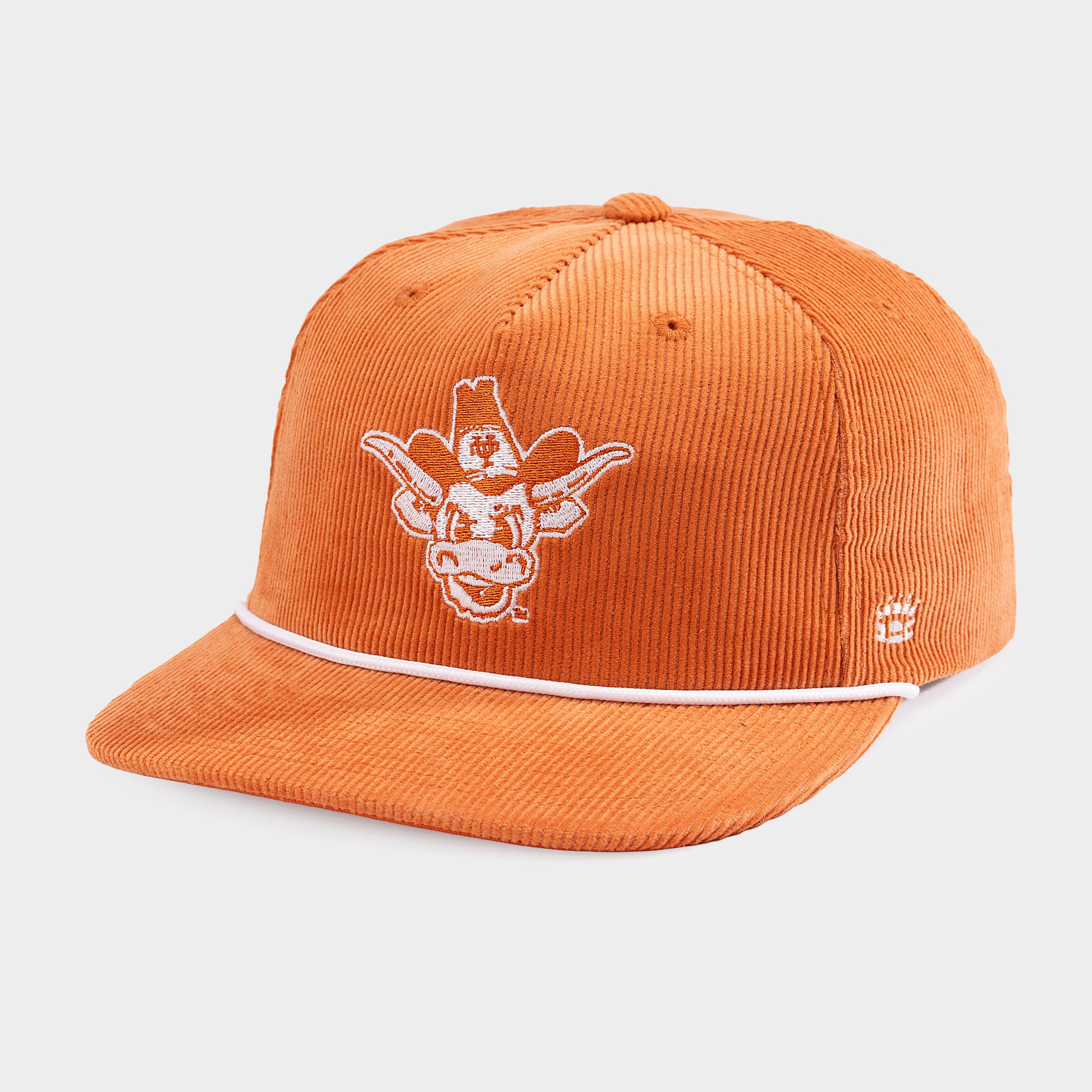 Men's Homefield Texas Orange Texas Longhorns Scowling Bevo Corduroy Adjustable Hat