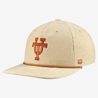 Men's Homefield Stone Texas Longhorns Interlocked UT Corduroy Adjustable Hat